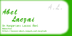 abel laczai business card